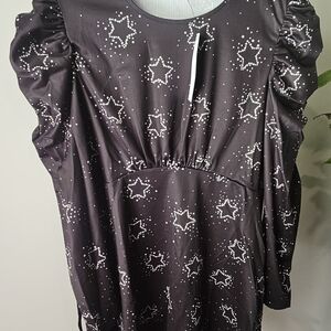 Topshop Black Star Print Dress